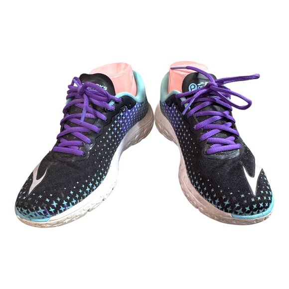 Brooks PureFlow 5 Womens Running Shoes Size 8 Medium Black Teal Purple Athletic - Picture 8 of 13